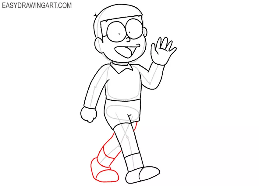 cartoon Nobita drawing
