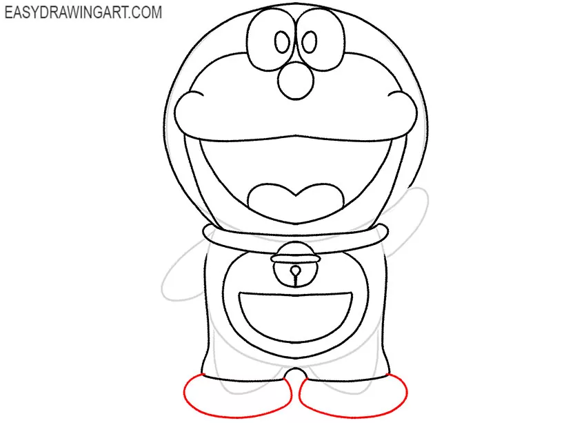 how to draw cute doraemon