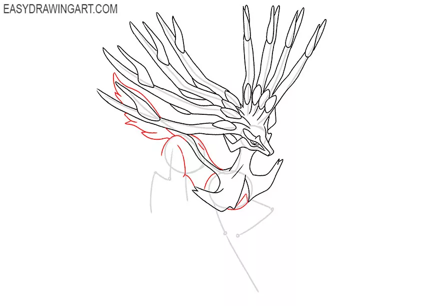 xerneas drawing step by step