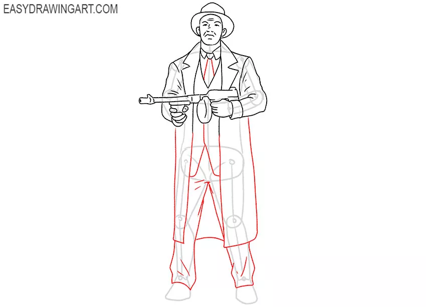 Gangster drawing for beginners