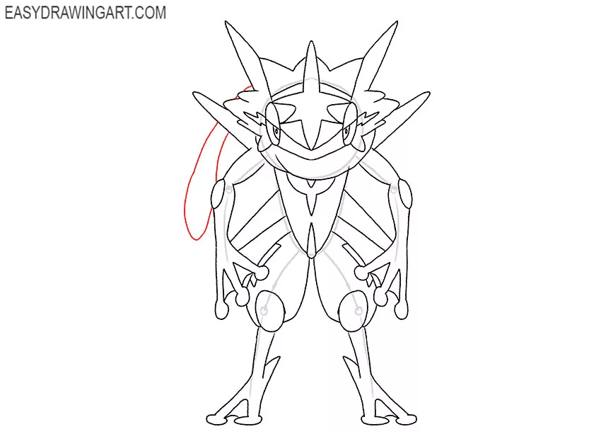 easy Ash Greninja drawing