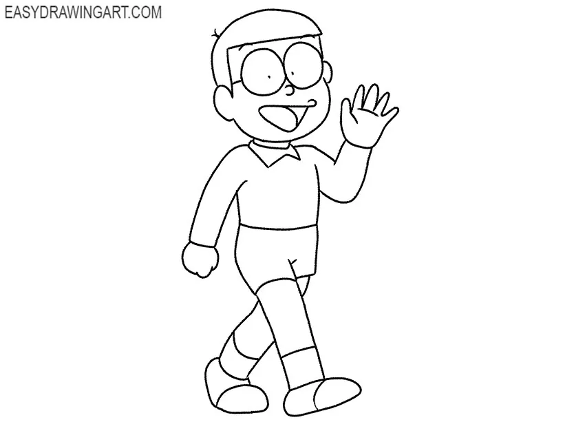 easy Nobita drawing