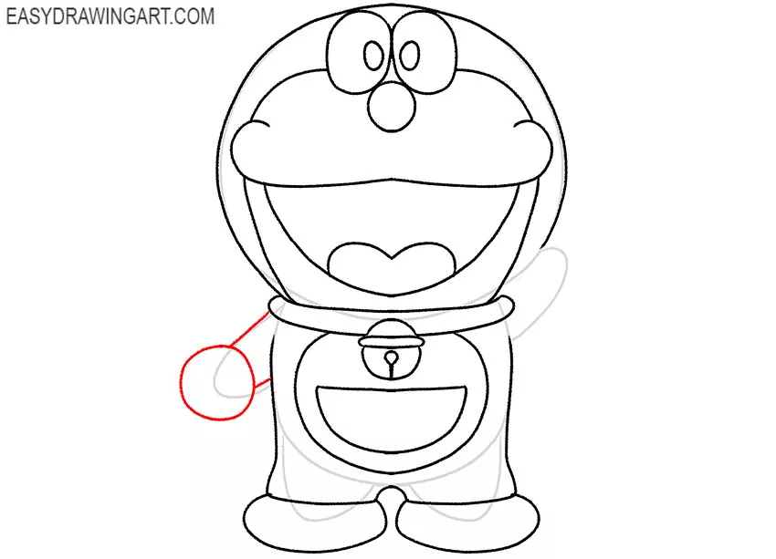 how to draw doraemon characters easy