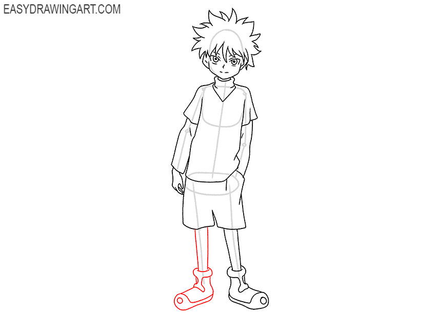realistic Killua drawing