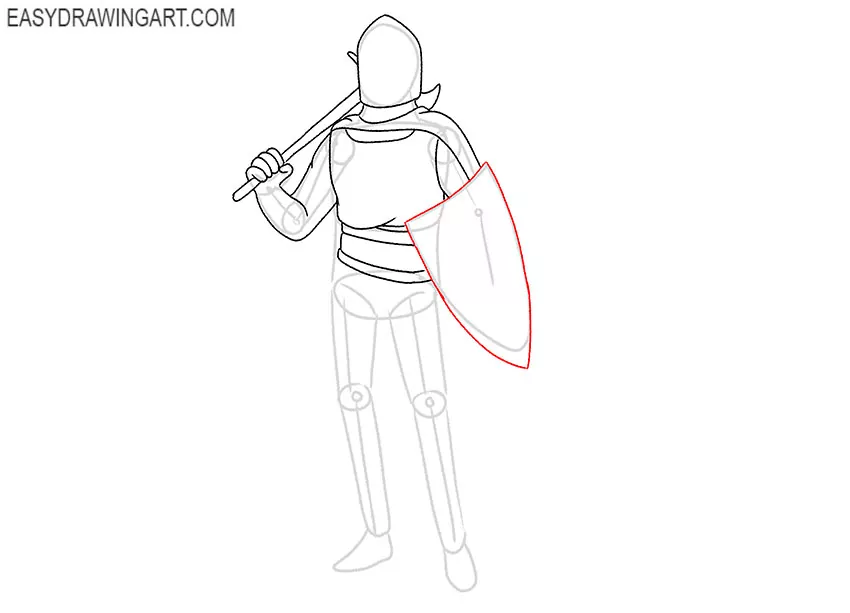 simple crusader drawing for beginners