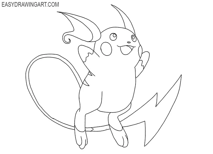 simple raichu drawing