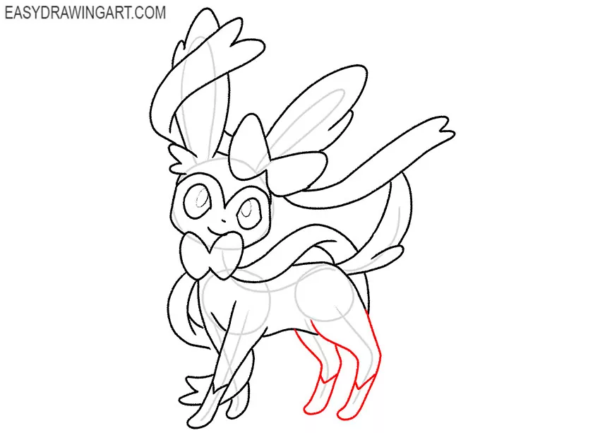 sylveon drawing step by step