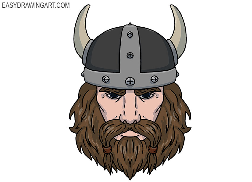  Viking Head drawing for beginners