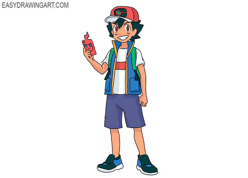 How to Draw Ash Ketchum Easy Drawing Art