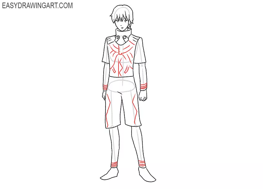 easy kaneki drawing