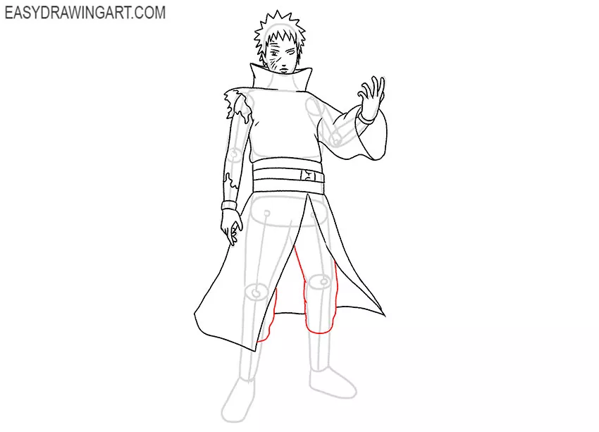 easy obito drawing