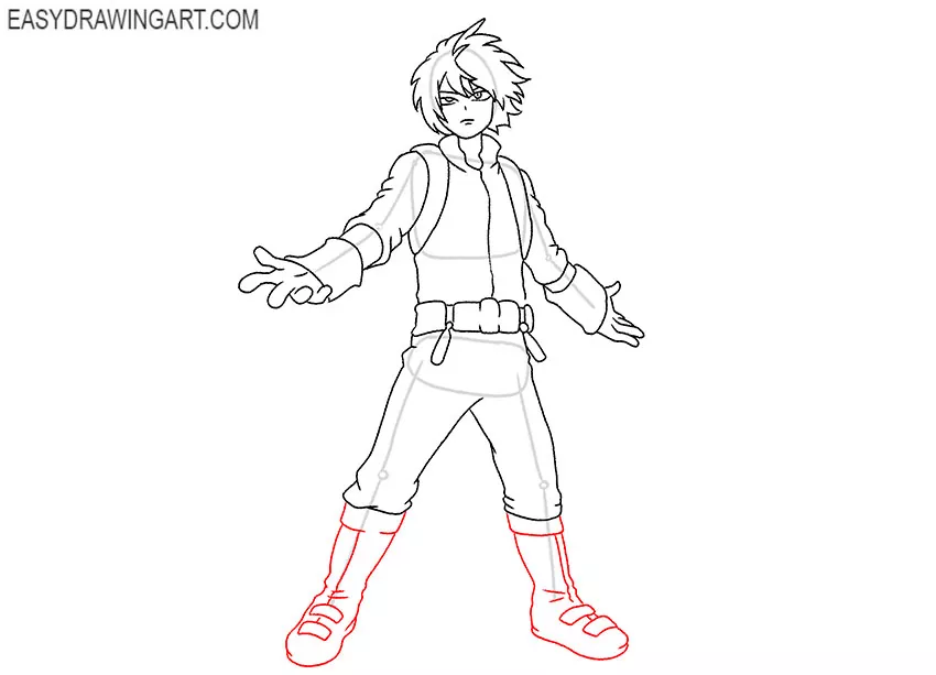 simple todoroki drawing