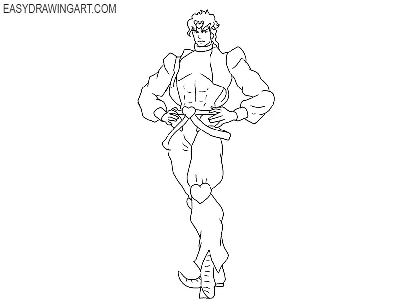 step by step Dio drawing
