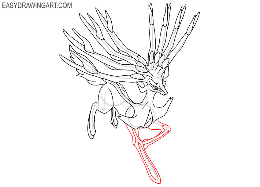 step by step xerneas drawing