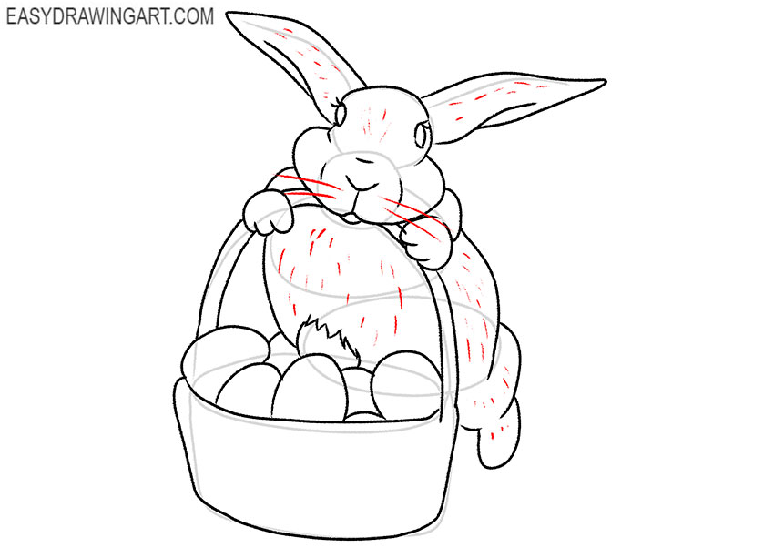 Easter Bunny drawing guide