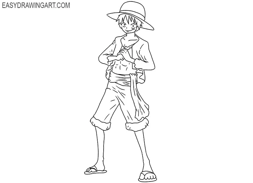 How to draw Luffy, One Piece