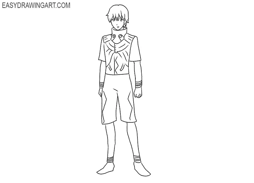realistic kaneki drawing