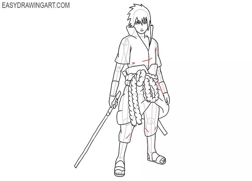 simple Sasuke drawing