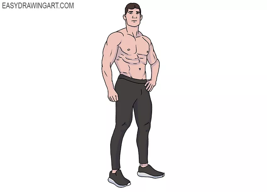  muscular man drawing easy
