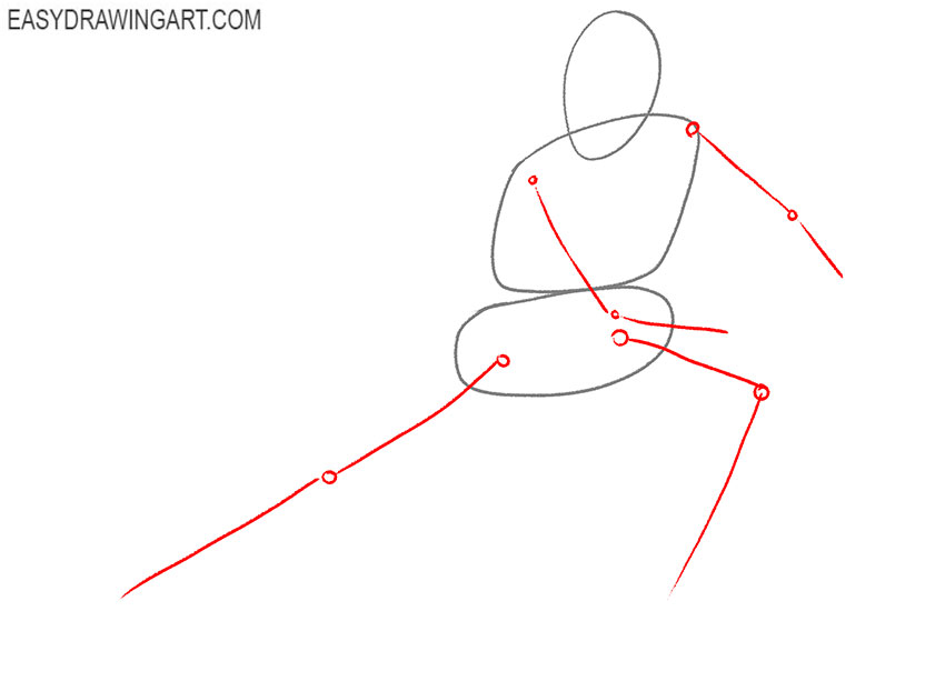 how to draw a simple cricketer