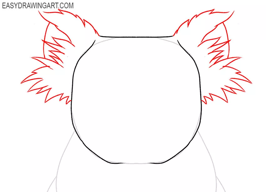 how to draw a koala simple