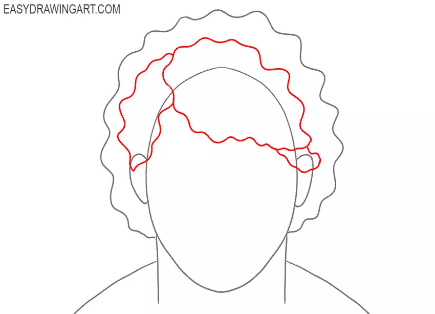 how to draw curly hair black male