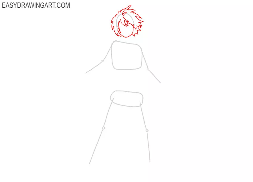 how to draw todoroki step by step