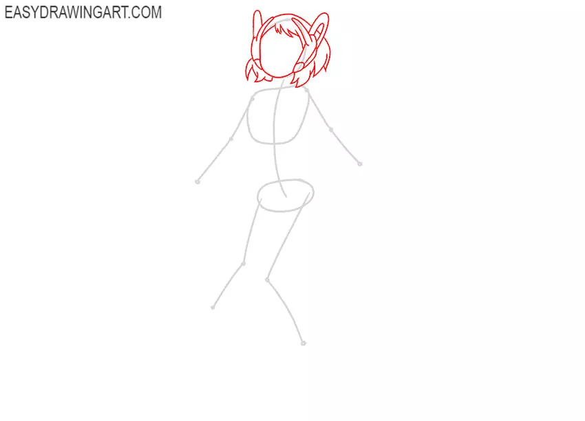 how to draw uraraka step by step