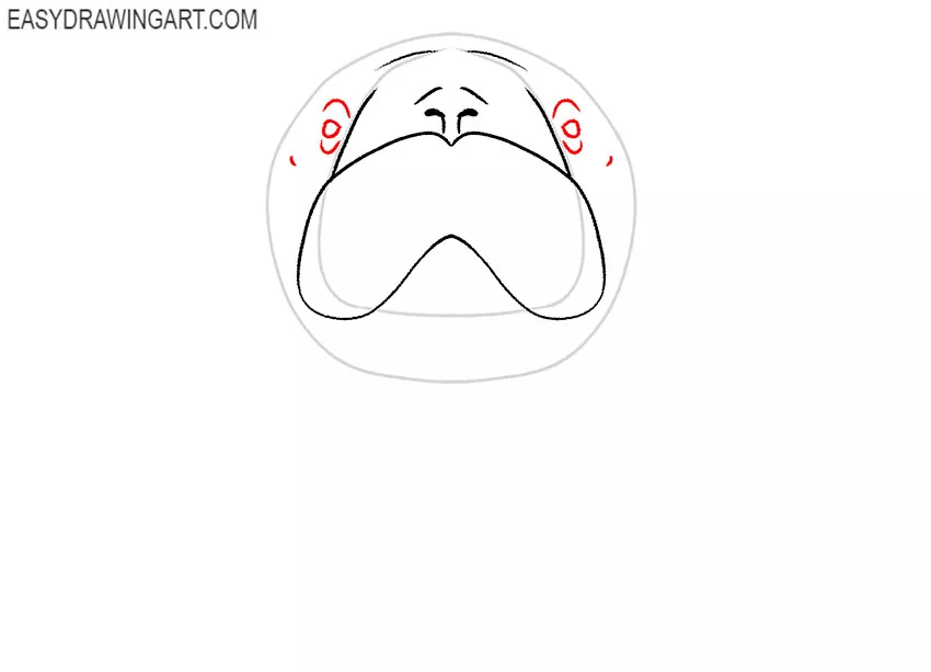 how to draw a walrus head