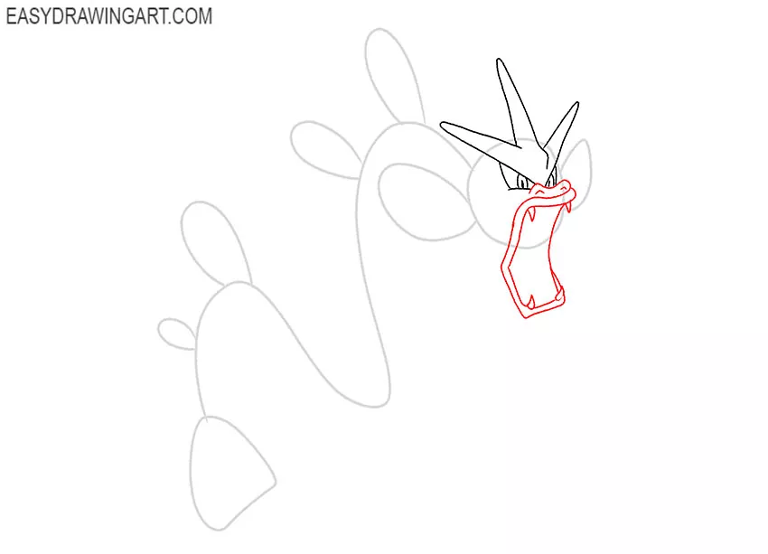 how to draw gyarados pokemon
