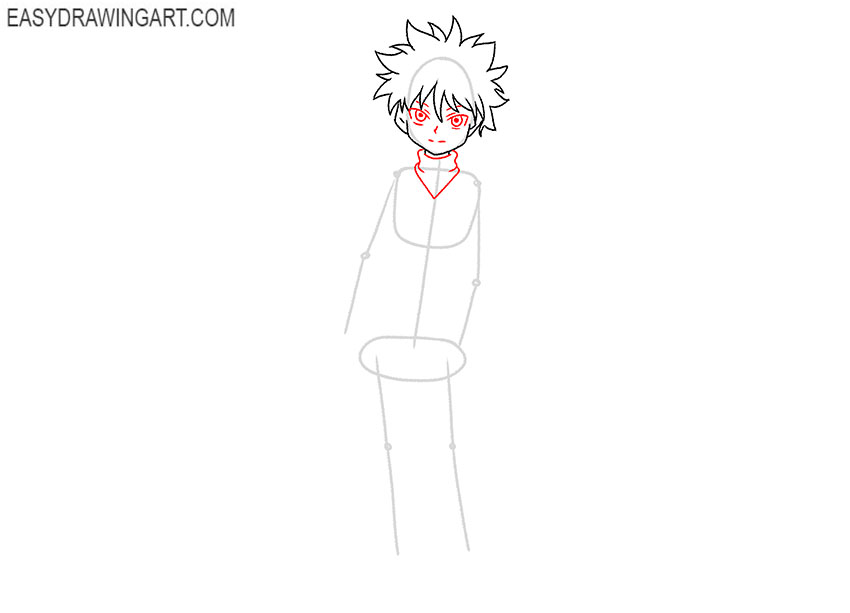 how to draw killua for beginners