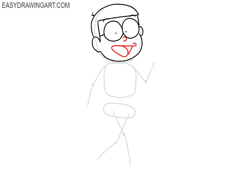 how to draw nobita sketch