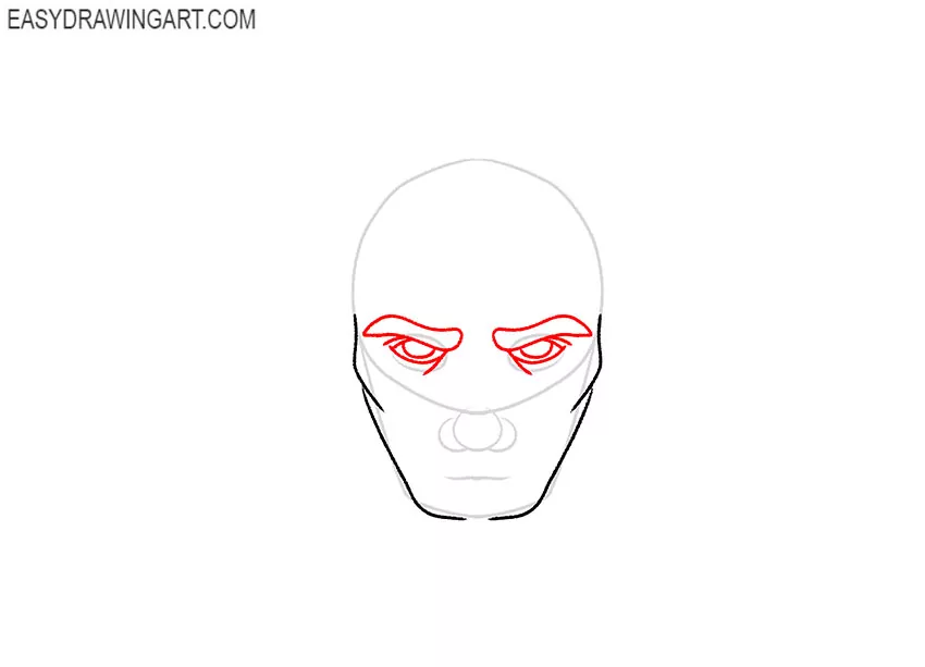 simple Viking Head drawing