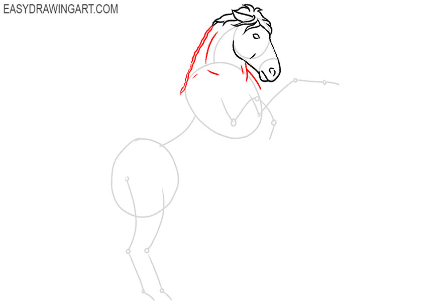 Standing Horse drawing guide