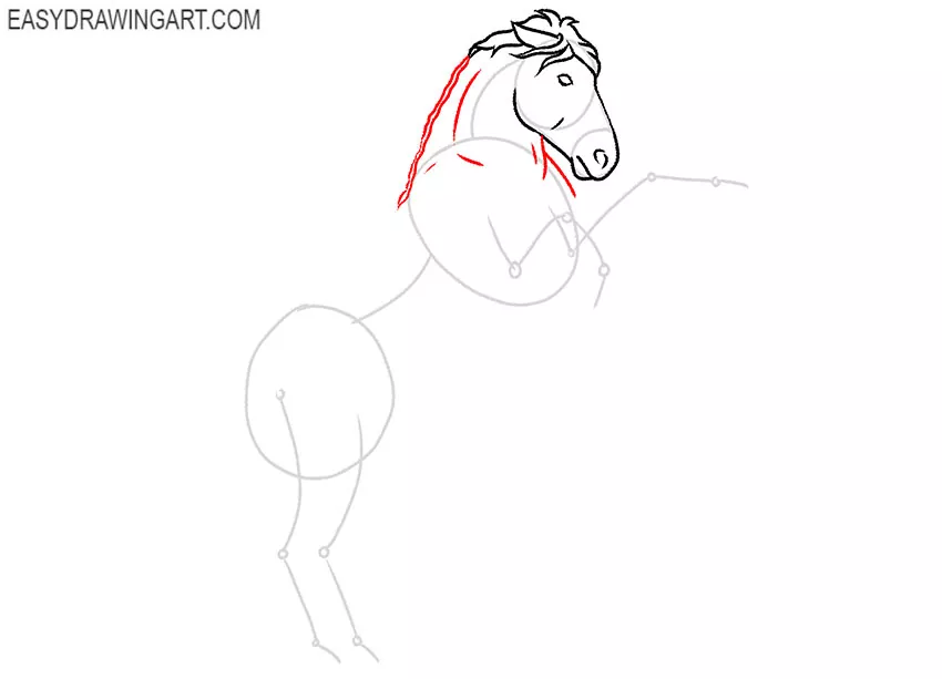 Standing Horse drawing guide
