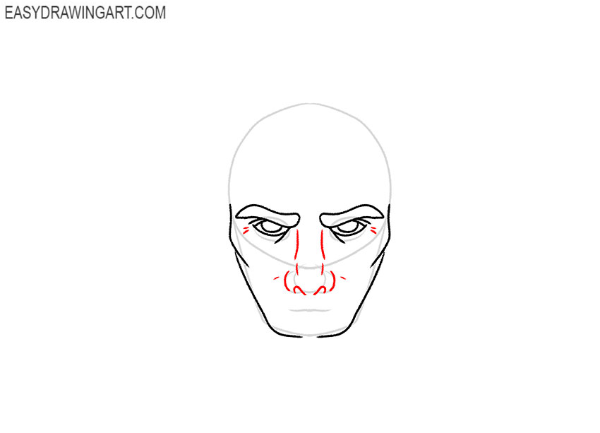easy Viking Head drawing