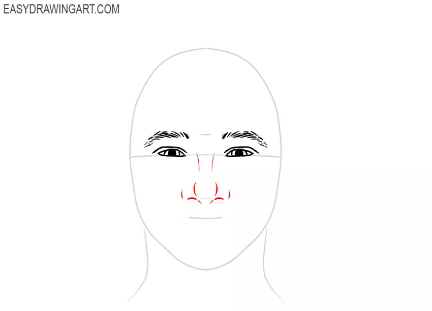 how to draw a face of a child