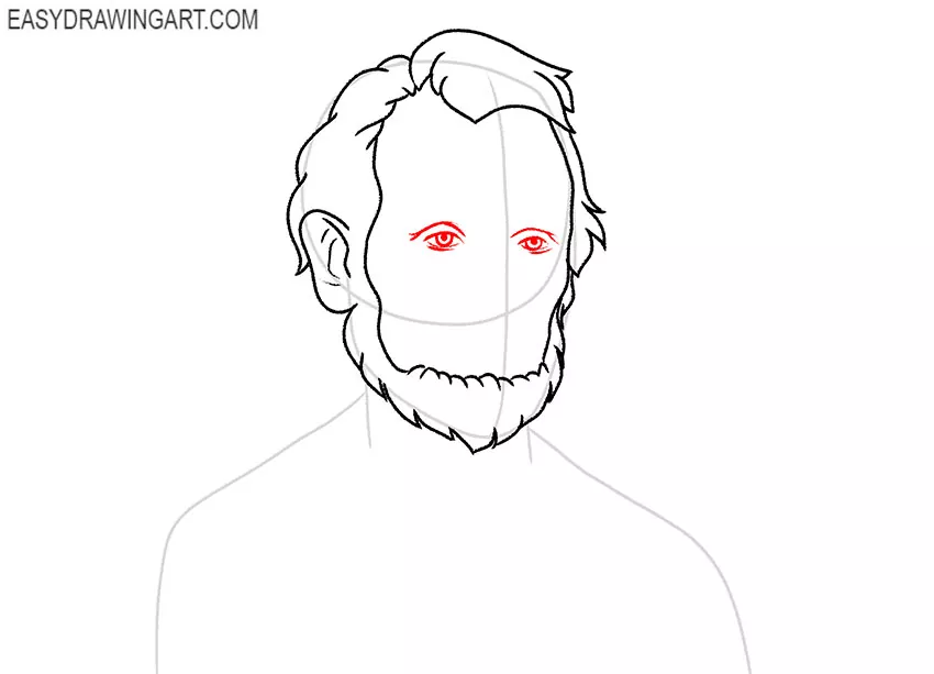 how to draw abraham lincoln's face