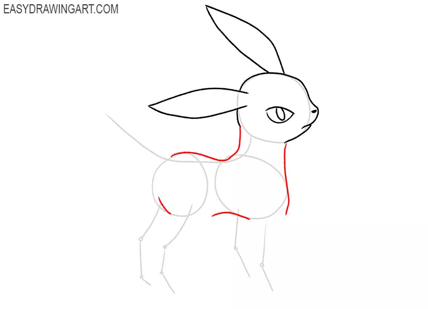 how to draw cute umbreon
