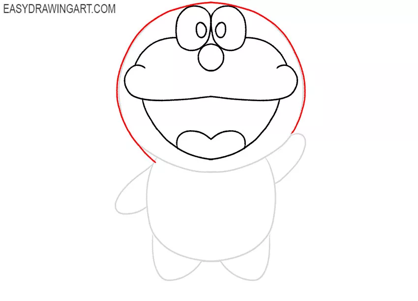 Doraemon Characters Flying Paint By Numbers - Numeral Paint Kit