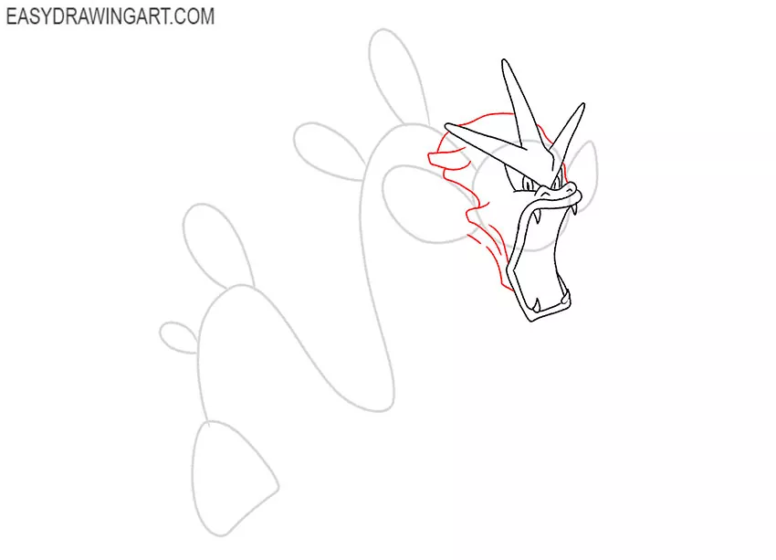 how to draw gyarados step by step easy