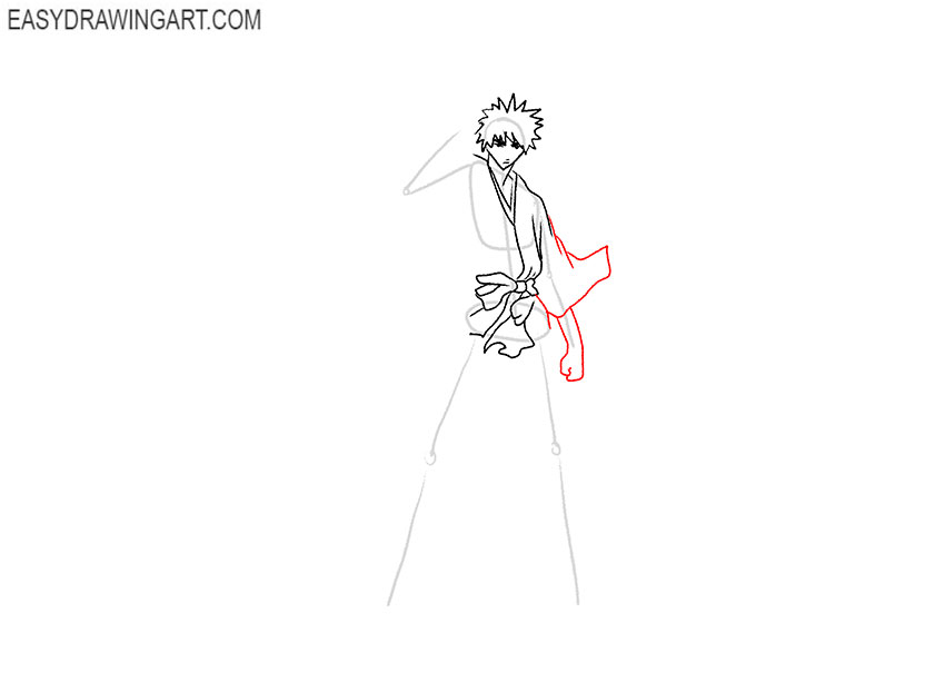 how to draw ichigo step by step