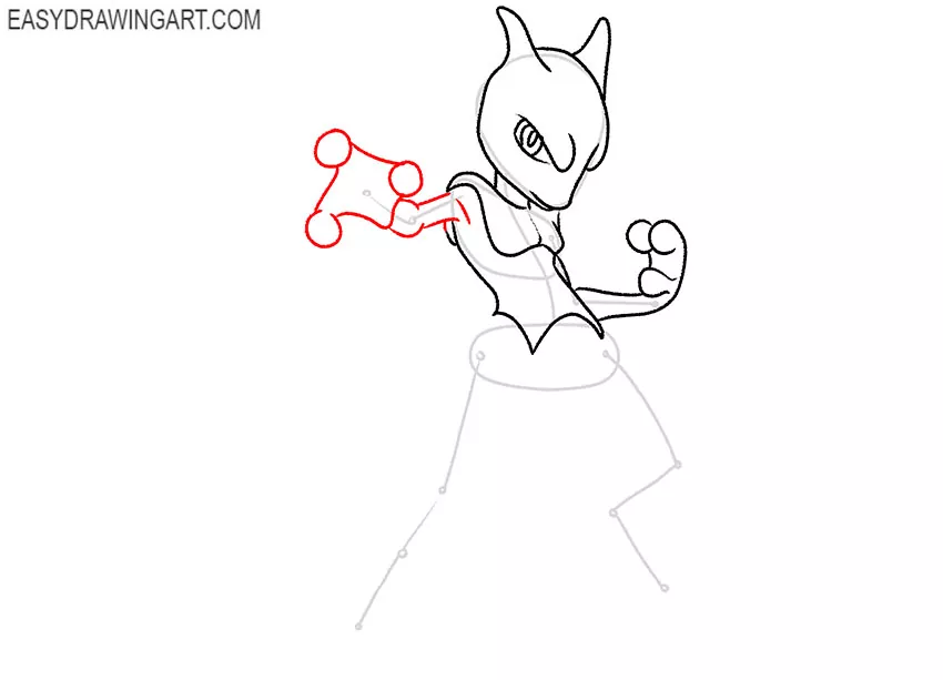 art hub how to draw mewtwo
