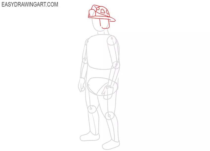 how to draw a realistic fireman