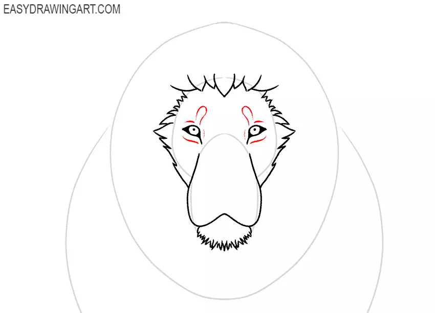 how to draw a simple lion face step by step
