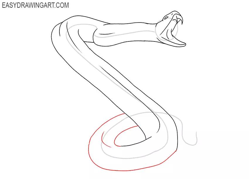 how to draw an easy rattlesnake