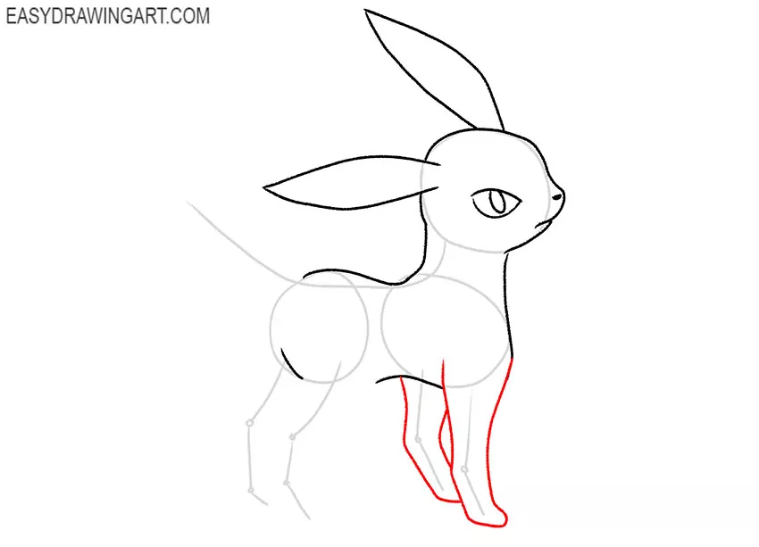 how to draw cute baby umbreon