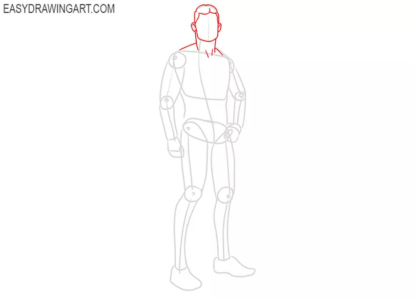 muscular man drawing tutorial