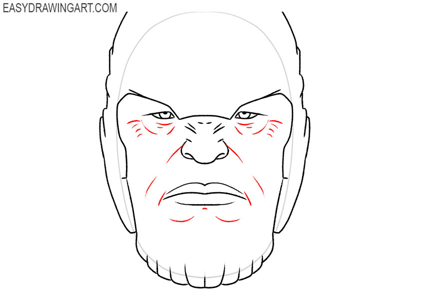 How To Draw Thanos From Infinity War - Art For Kids Hub -