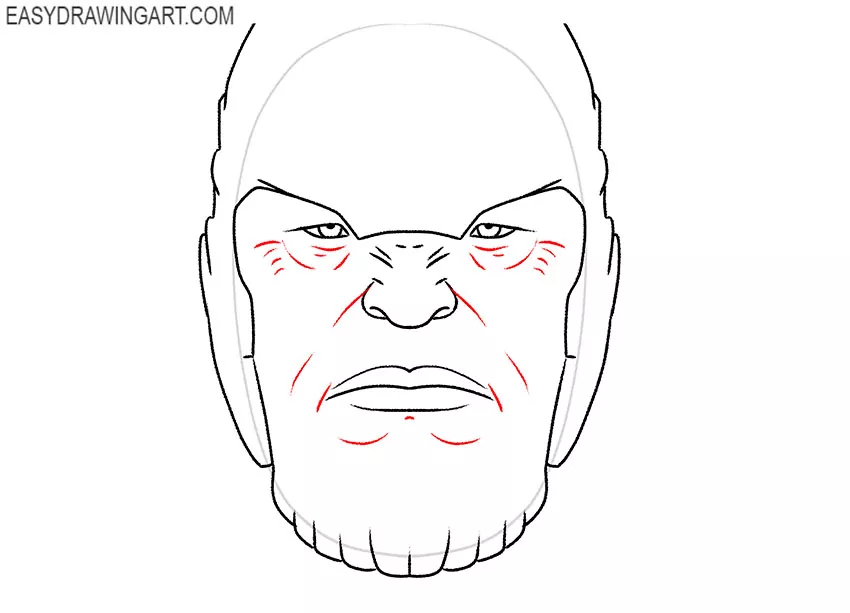 Thanos Face drawing for beginners